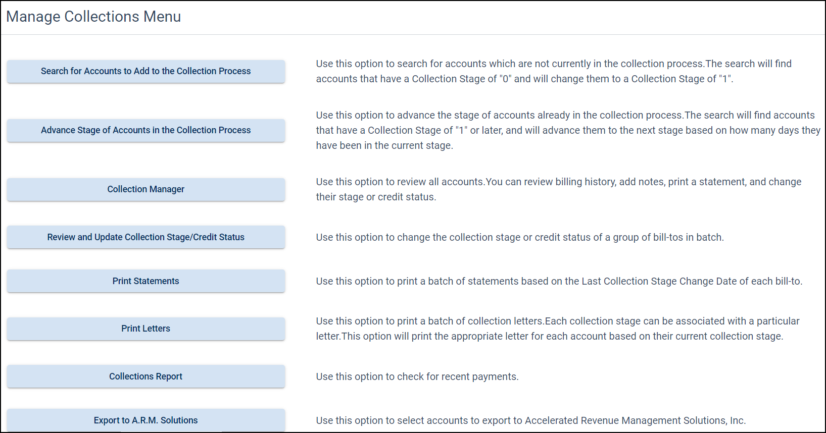 Collections Module