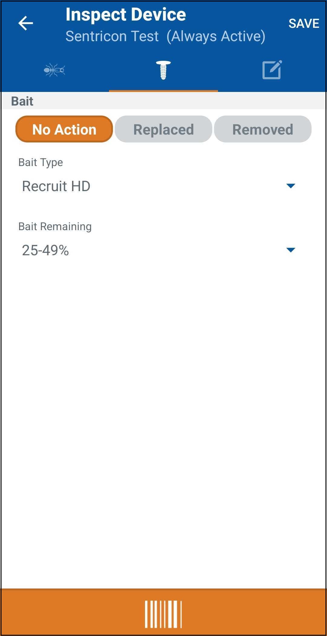 PestPac Mobile App - Sentricon Usage